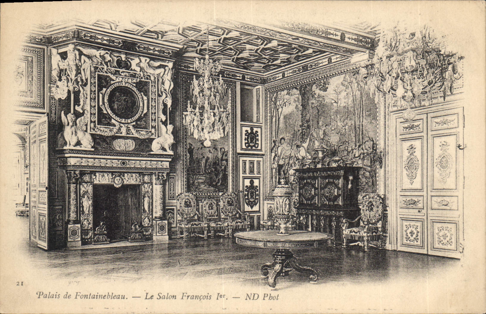 CPA Palais de Fontainebleau Le Salon Francois 1er