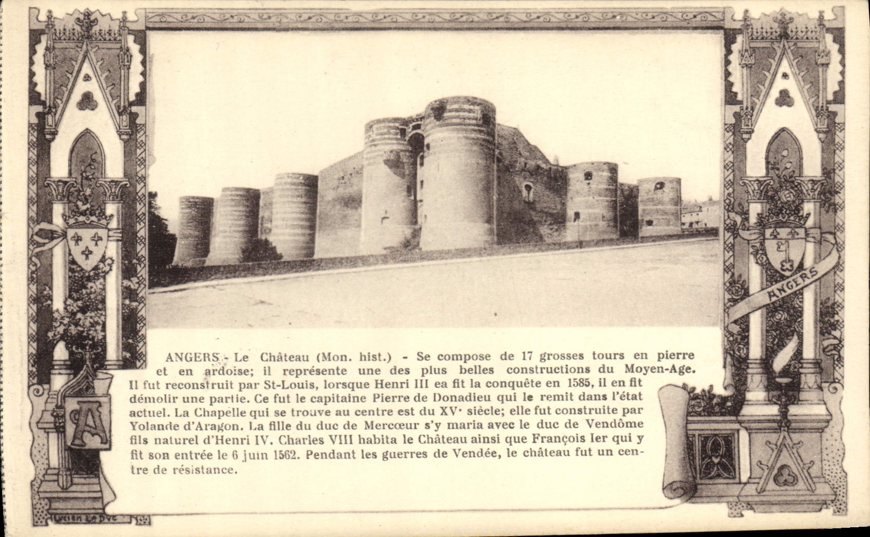 CPA Angers Le Chateau Mon Hist 