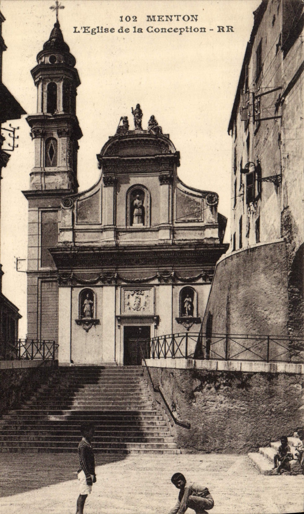 CPA Menton L'Eglise de la Conception 