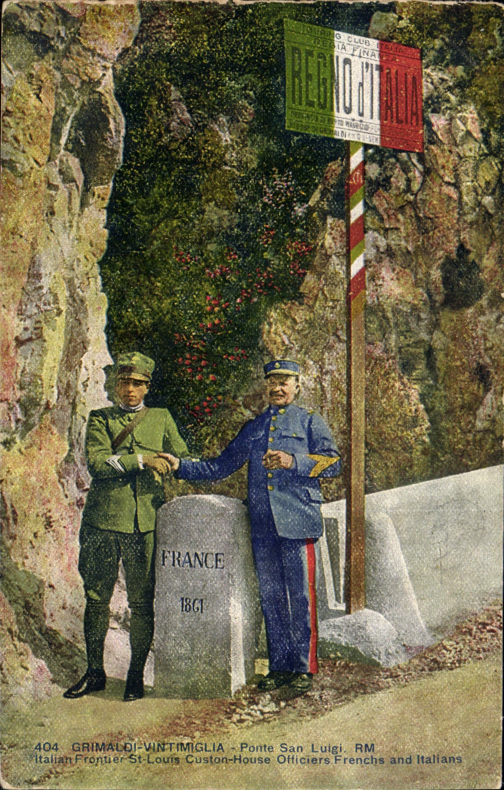 CPA Grimaldi Ventimiglia Porte San Luigi Douaniers
