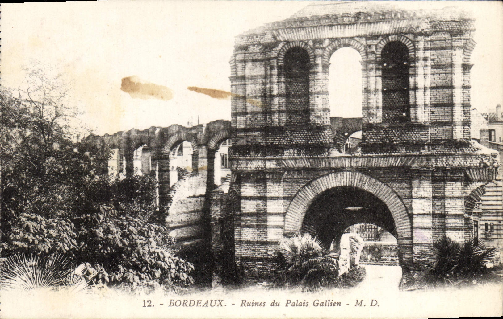 CPA Bordeaux Ruines du Palais Gallien 