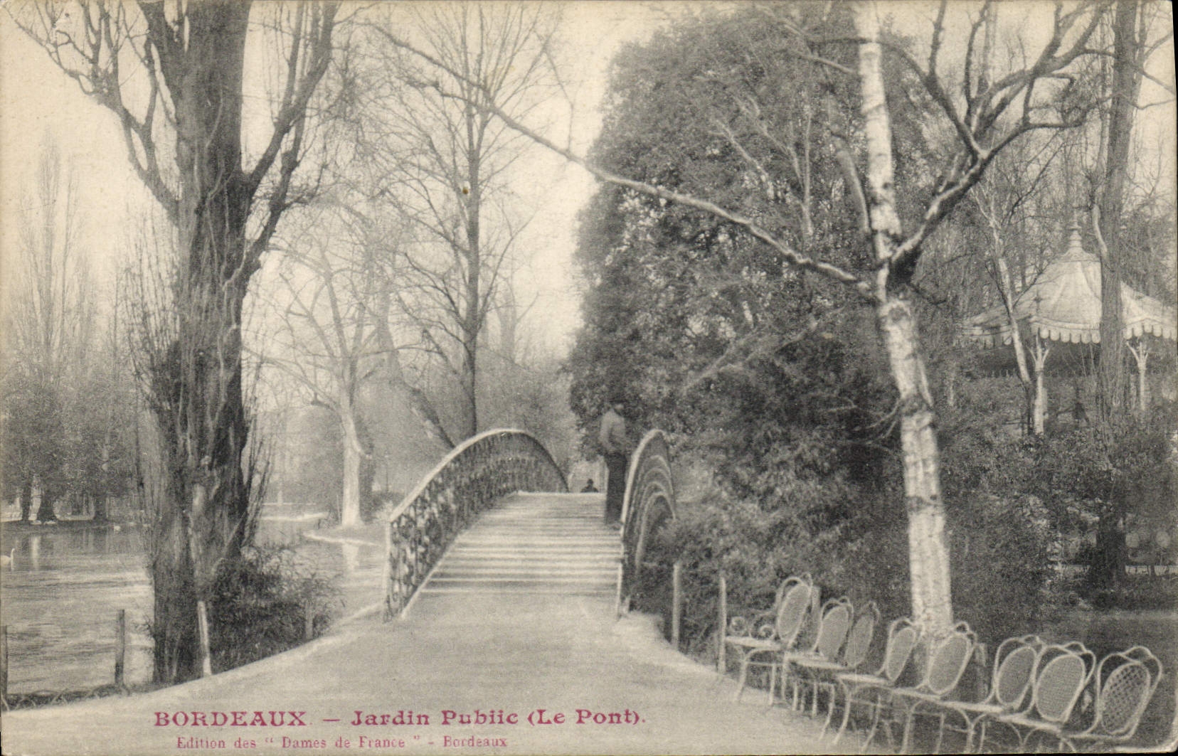 CPA Bordeaux Jardin Public Le Pont 