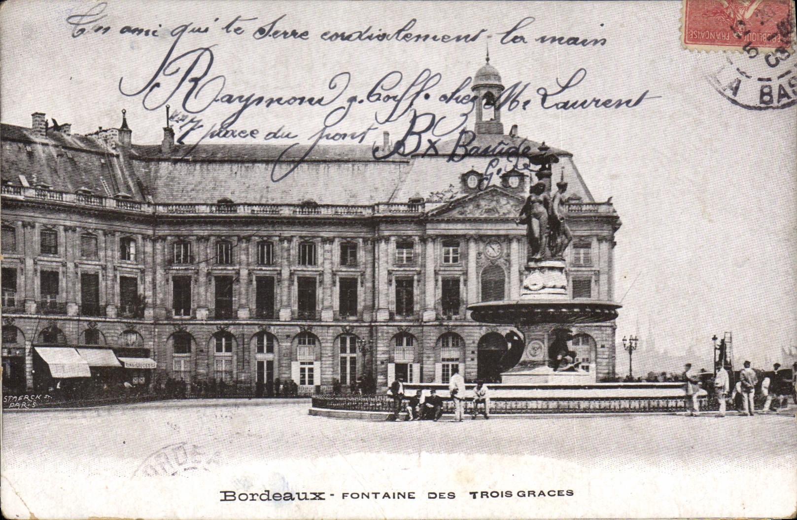 CPA Bordeaux Fontaine des Trois Graces 