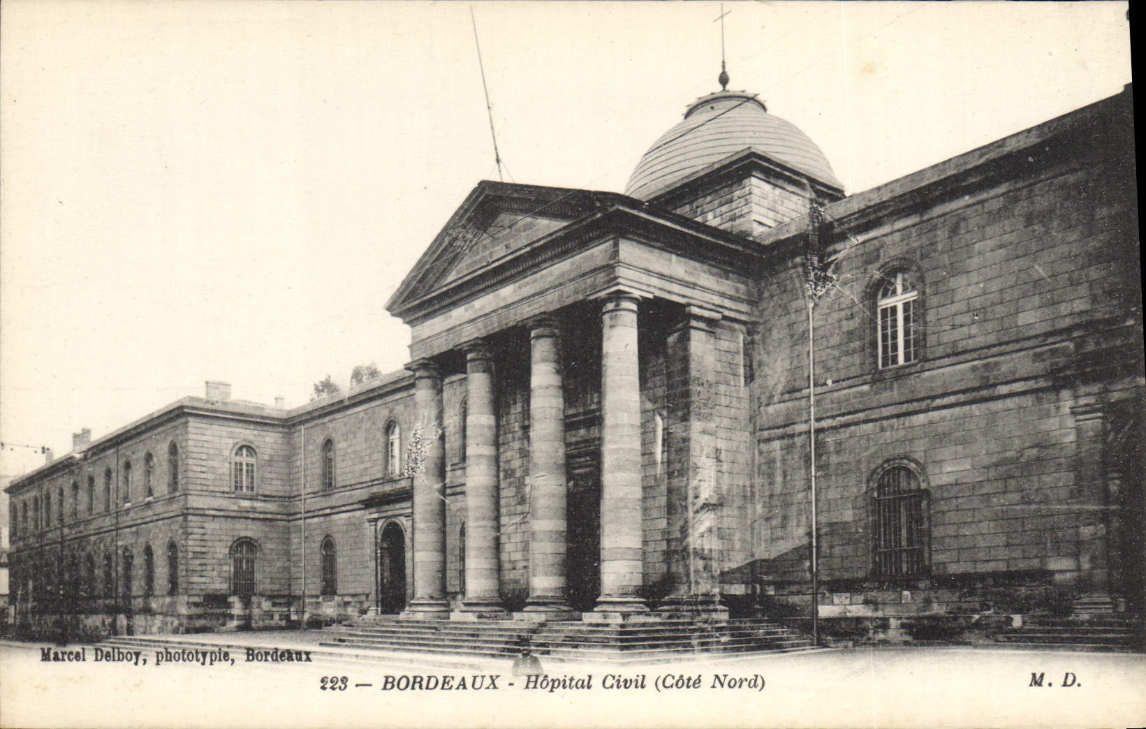 CPA Bordeaux Hopital Civil Cote Nord 