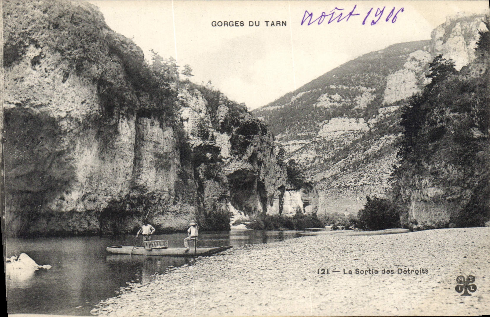 CPA Gorges du Tarn La Sortie des Detroits