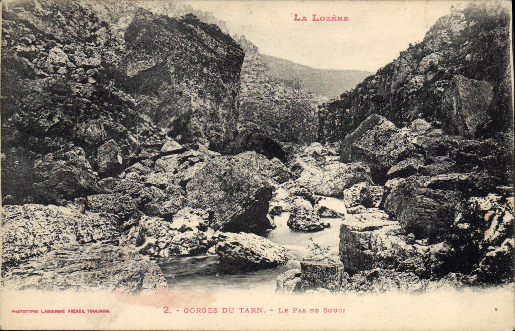 CPA La Lozere Gorges du Tarn Le Pas de Souci