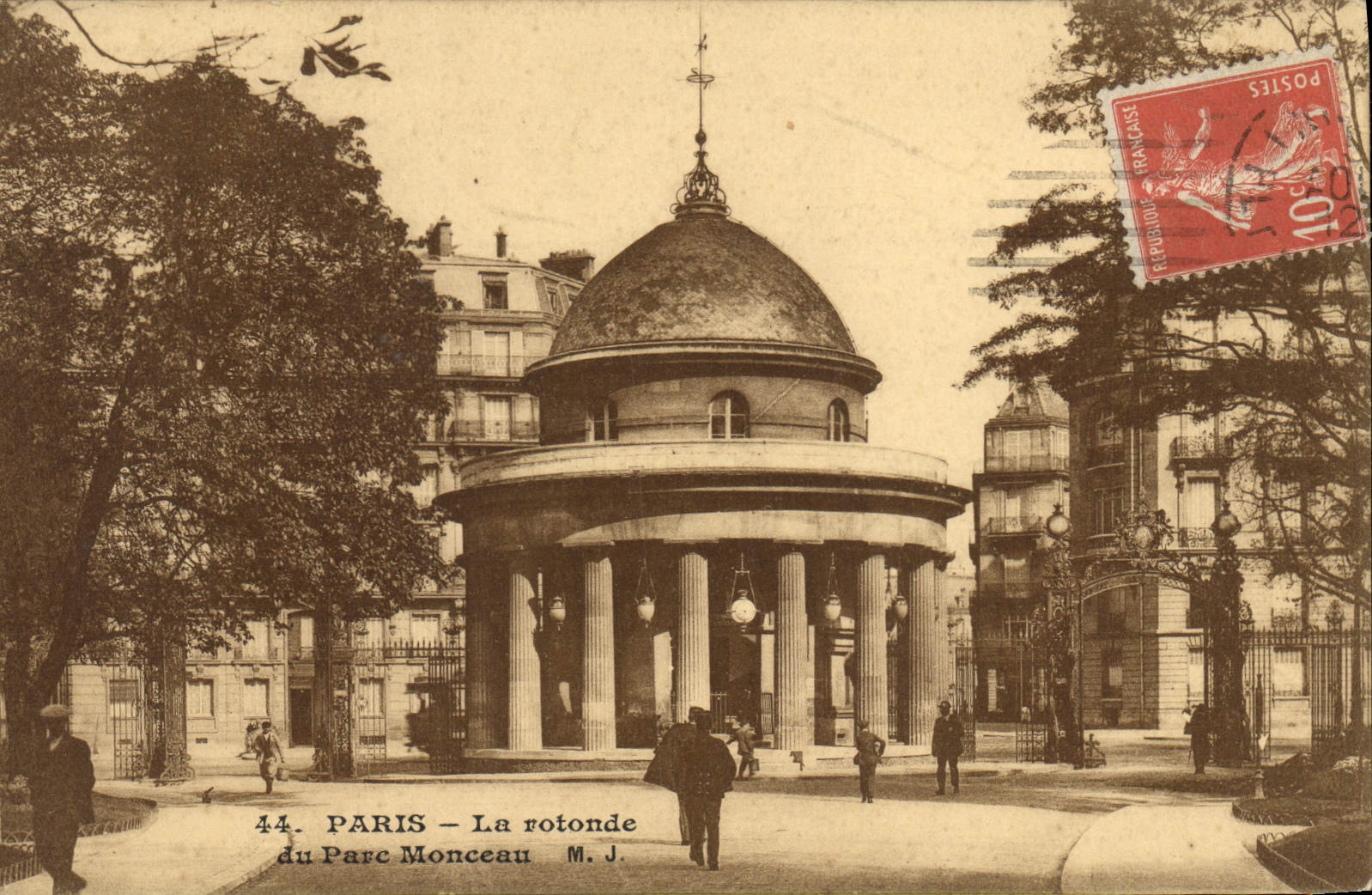 CPA Paris La Rotonde du Parc Monceau