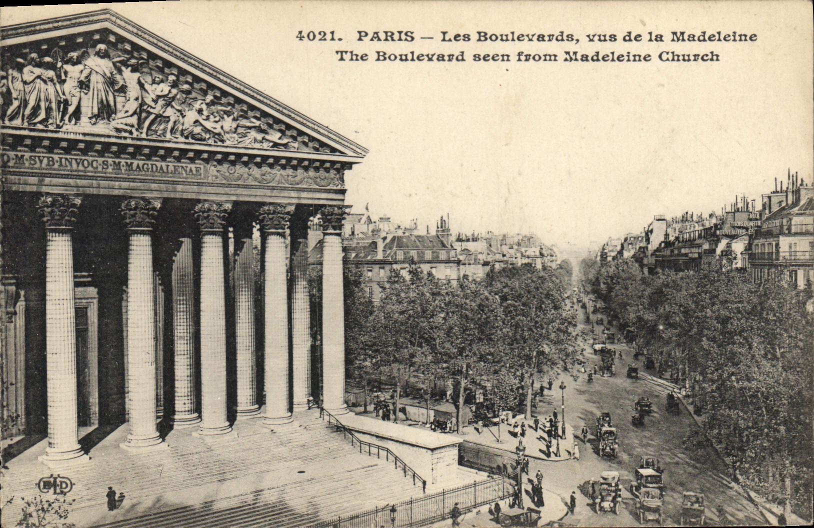 CPA Paris Les Boulevards vus de la Madeleine