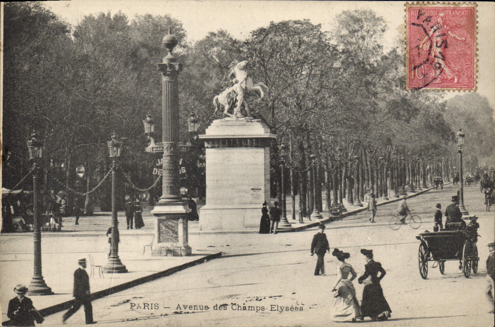 CPA Paris Avenue des Champs Elysees