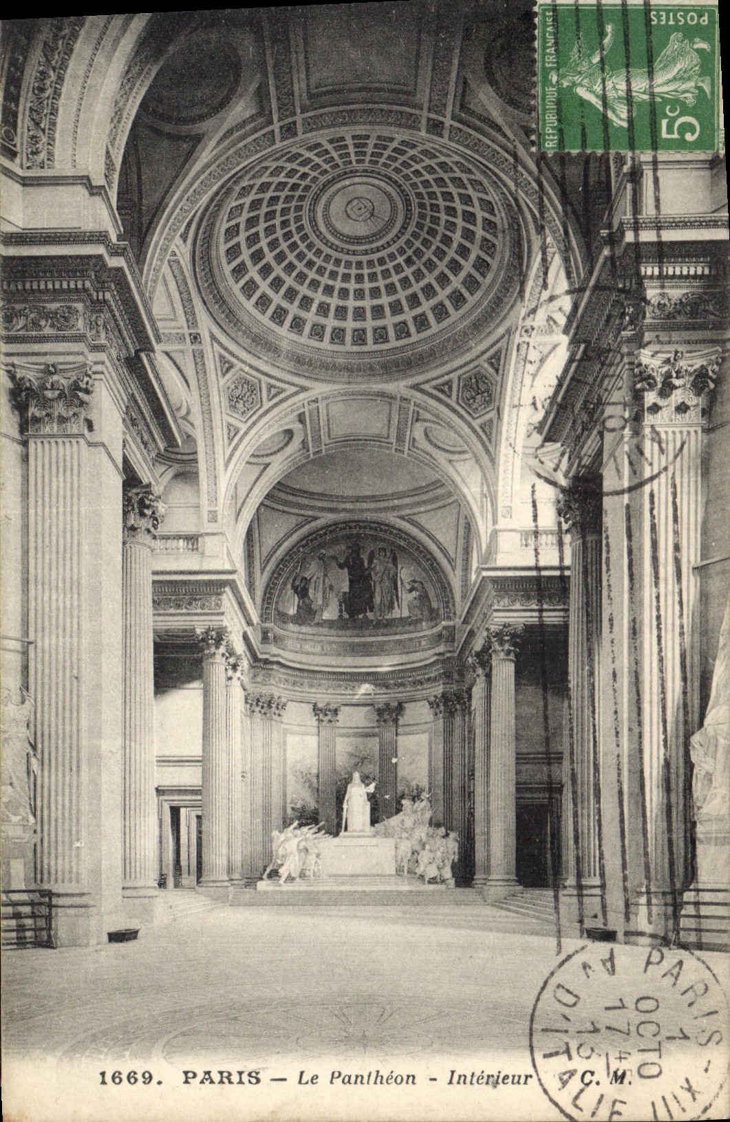 CPA Paris Le Pantheon Interieur 
