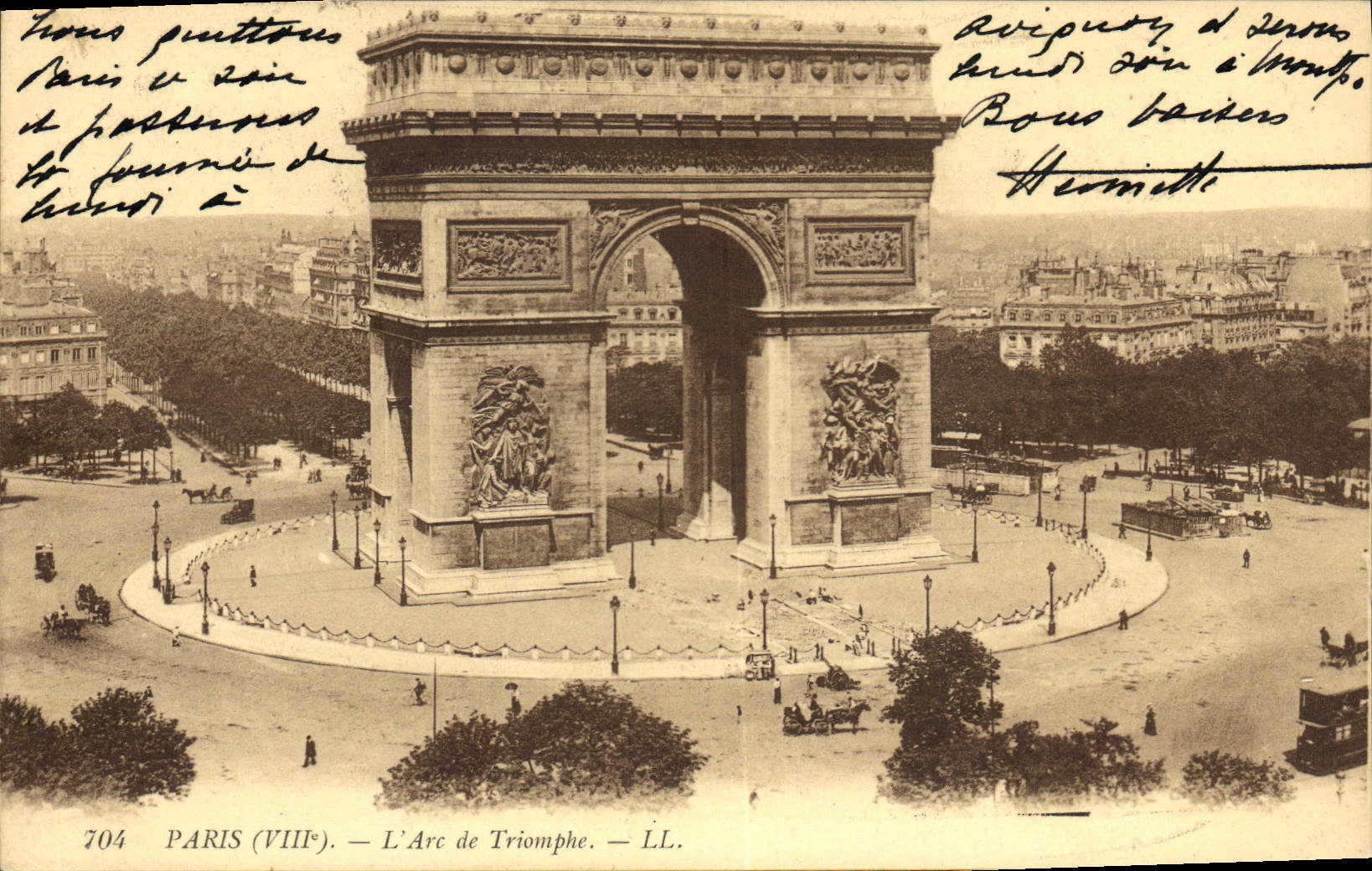 CPA Paris VIII L'Arc de Triomphe