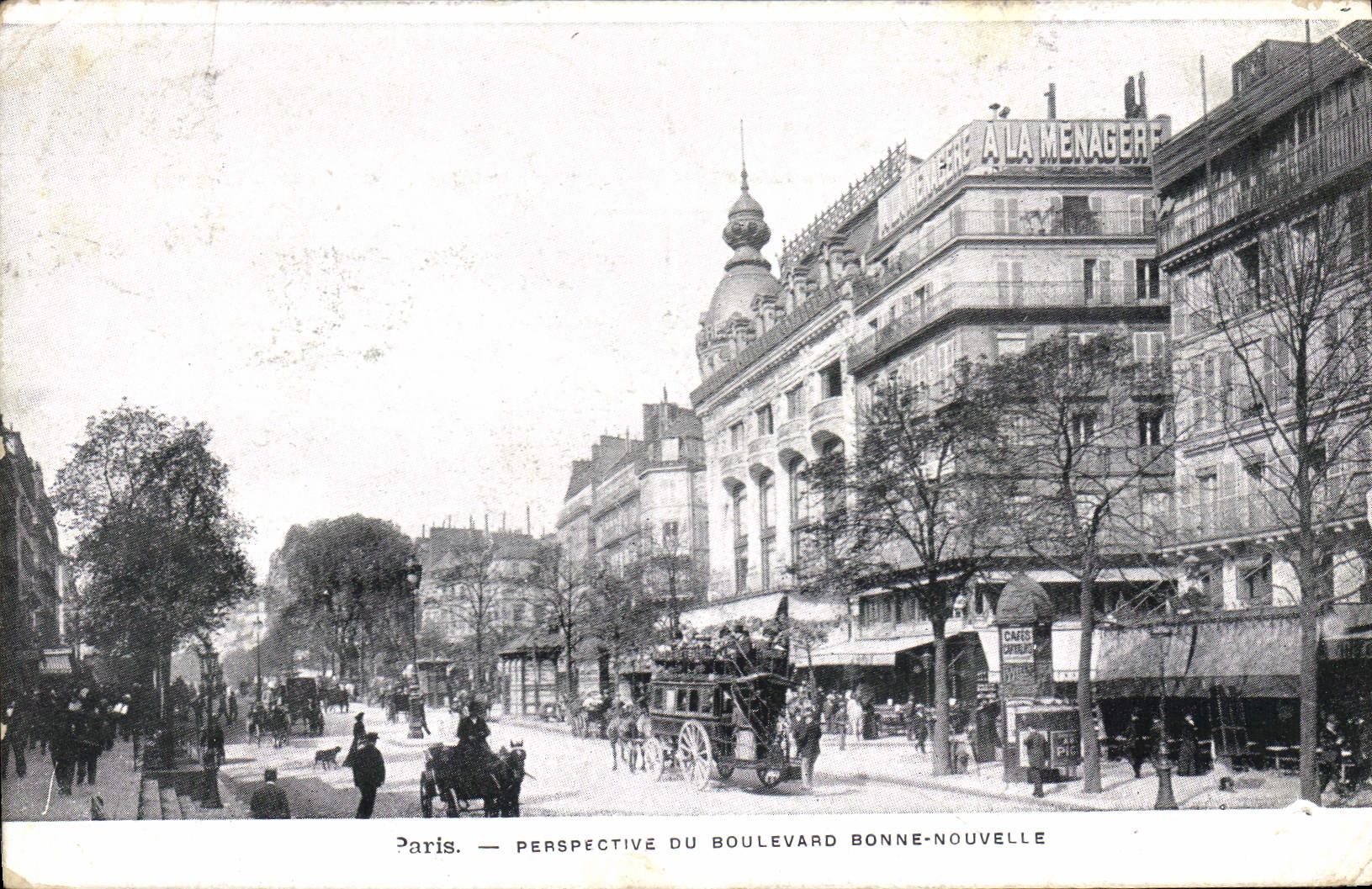 CPA Paris Perspective du Boulevard Bonne Nouvelle