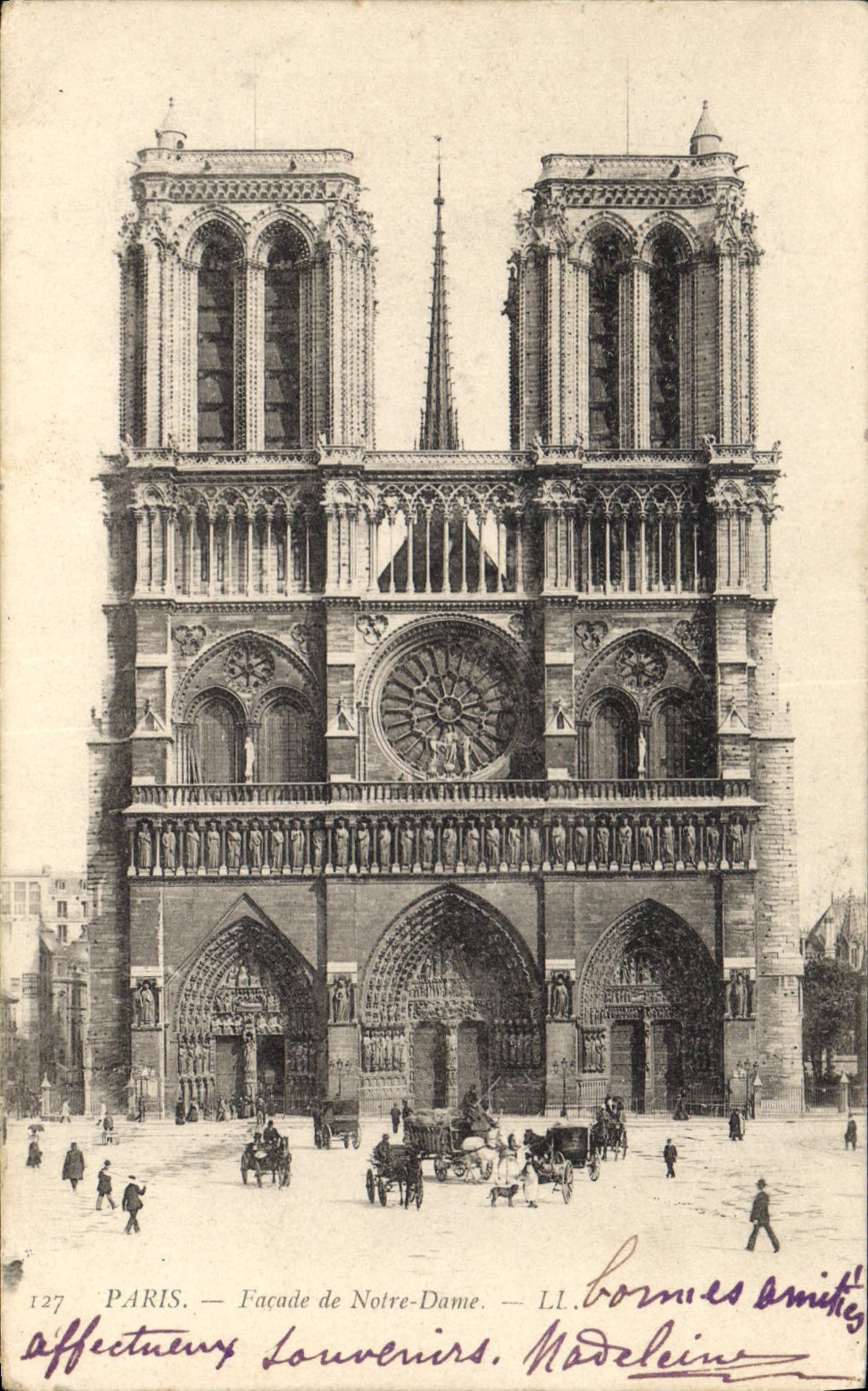 CPA Paris Facade de Notre Dame 