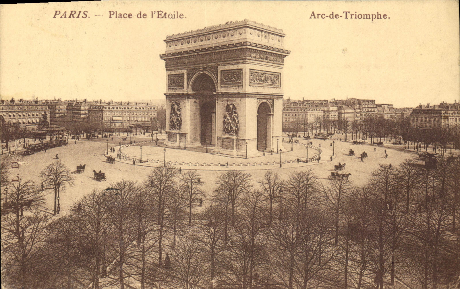 CPA Paris Place de l'Etoile Arc de Triomphe 