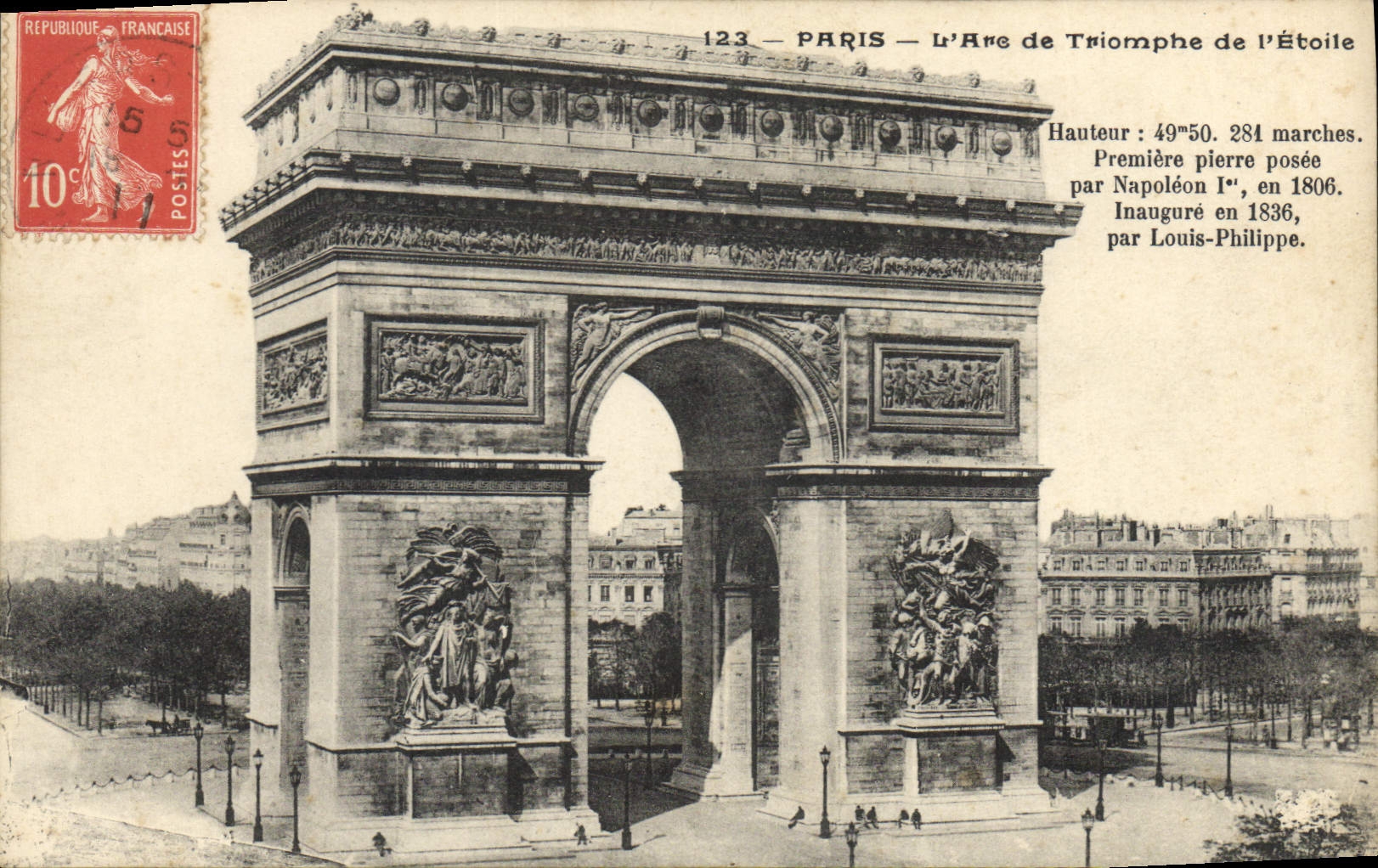 CPA Paris L'Arc de Triomphe de l'Etoile