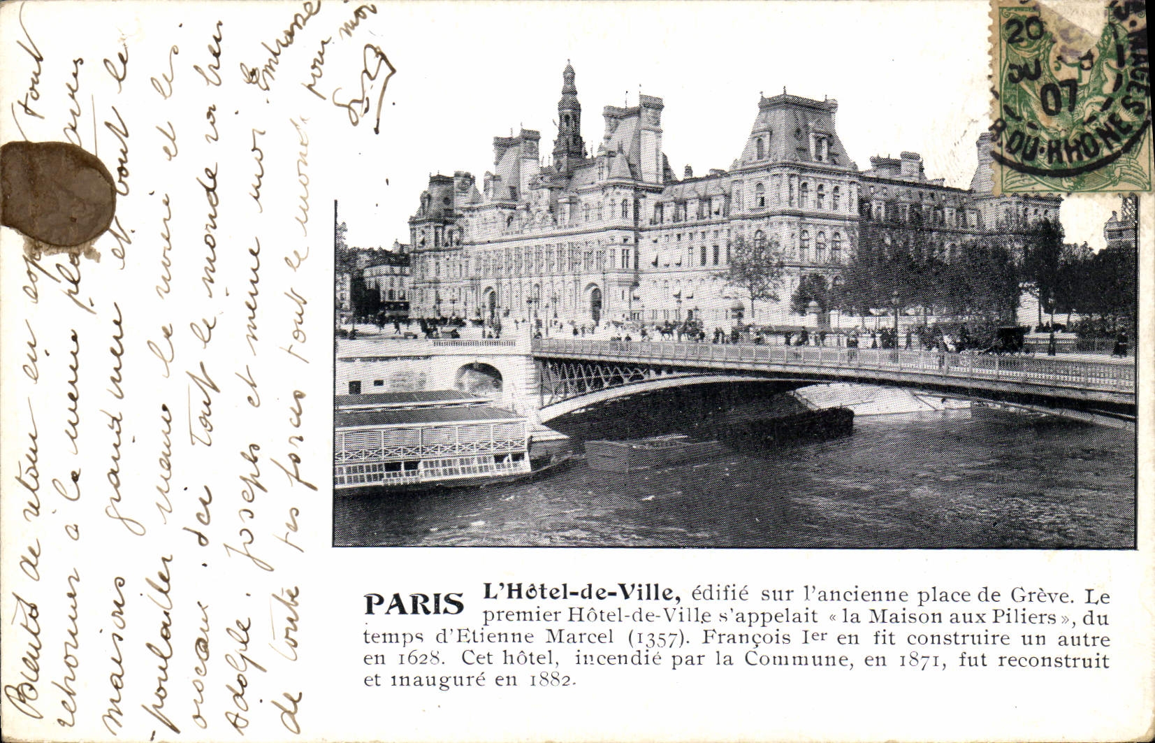 CPA Paris L'Hotel de Ville