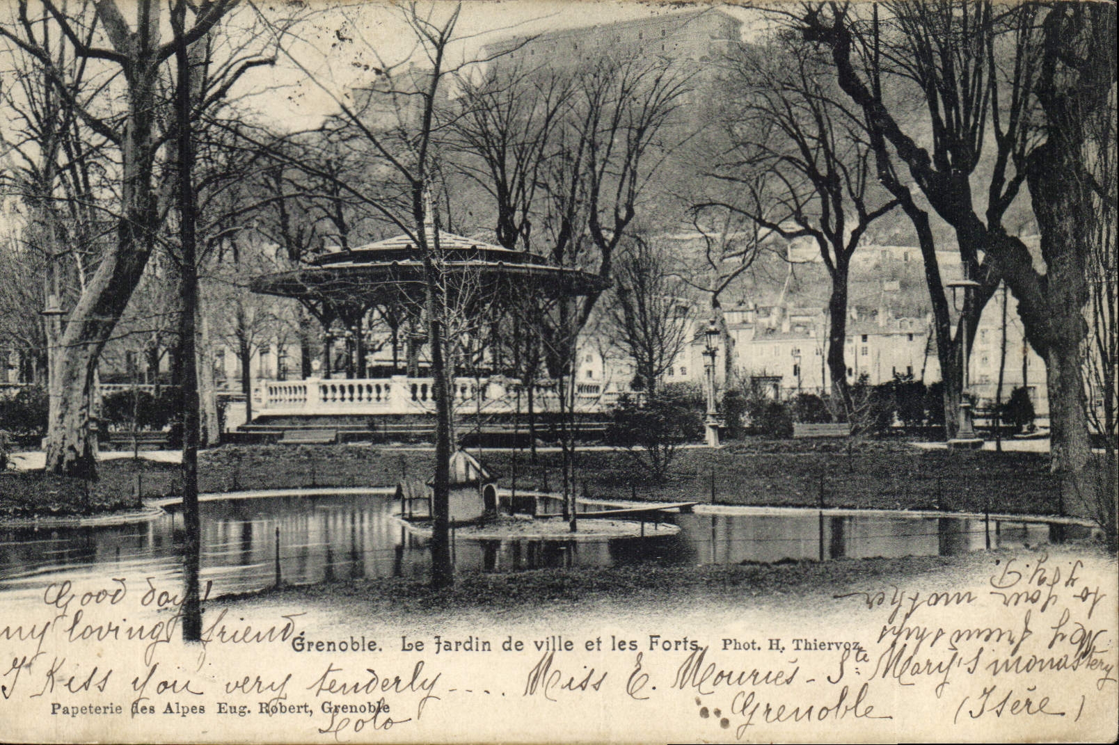 CPA Grenoble Le jardin de ville et les Forts 
