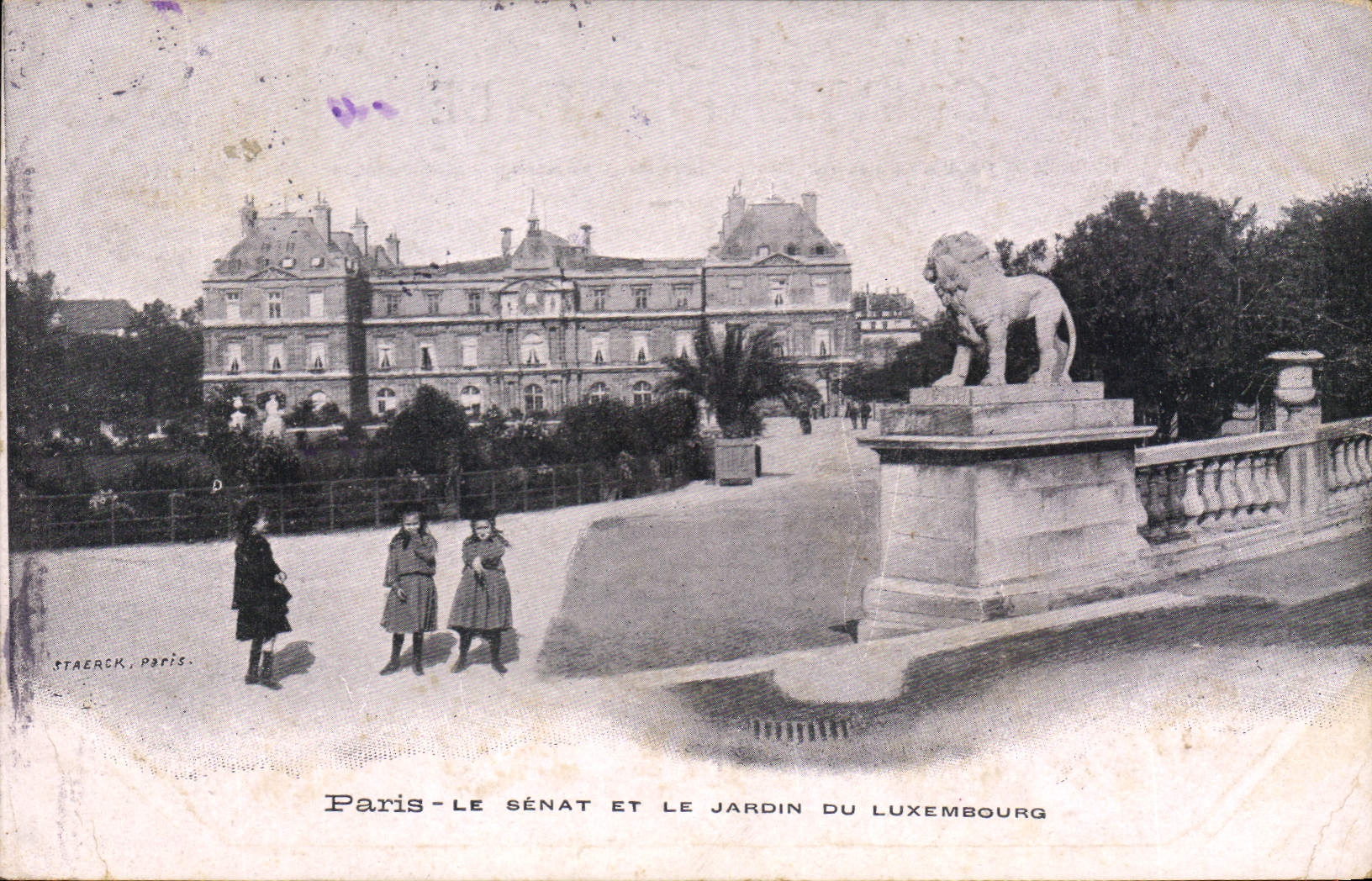 CPA Paris Le Senat et le Jardin du Luxembourg