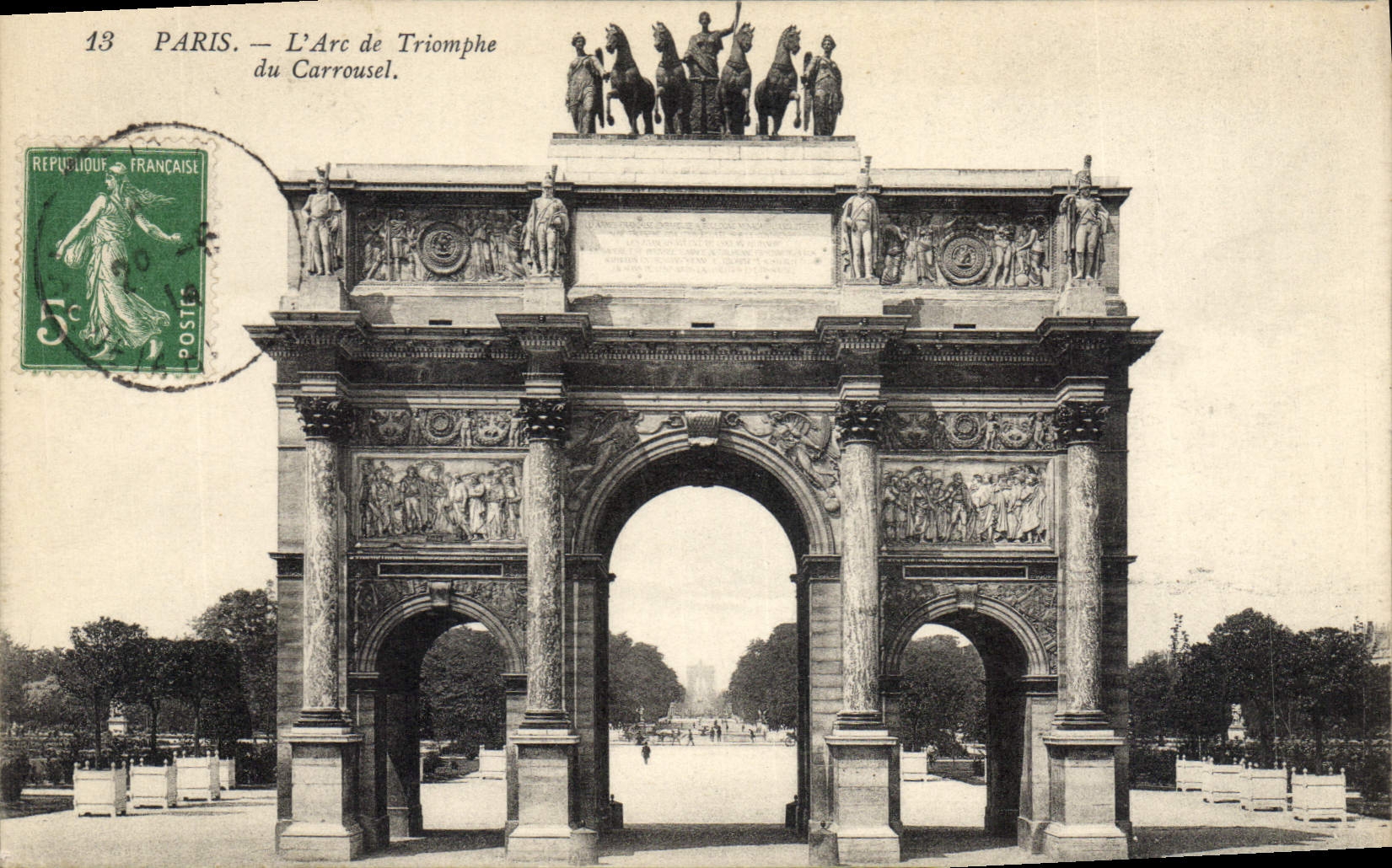 CPA Paris L'Arc de Triomphe du Carrousel