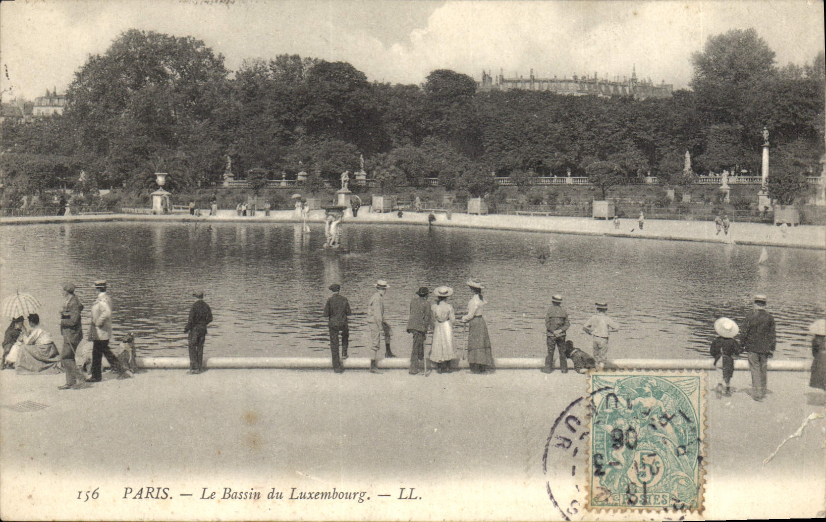 CPA Paris Le Bassin du Luxembourg