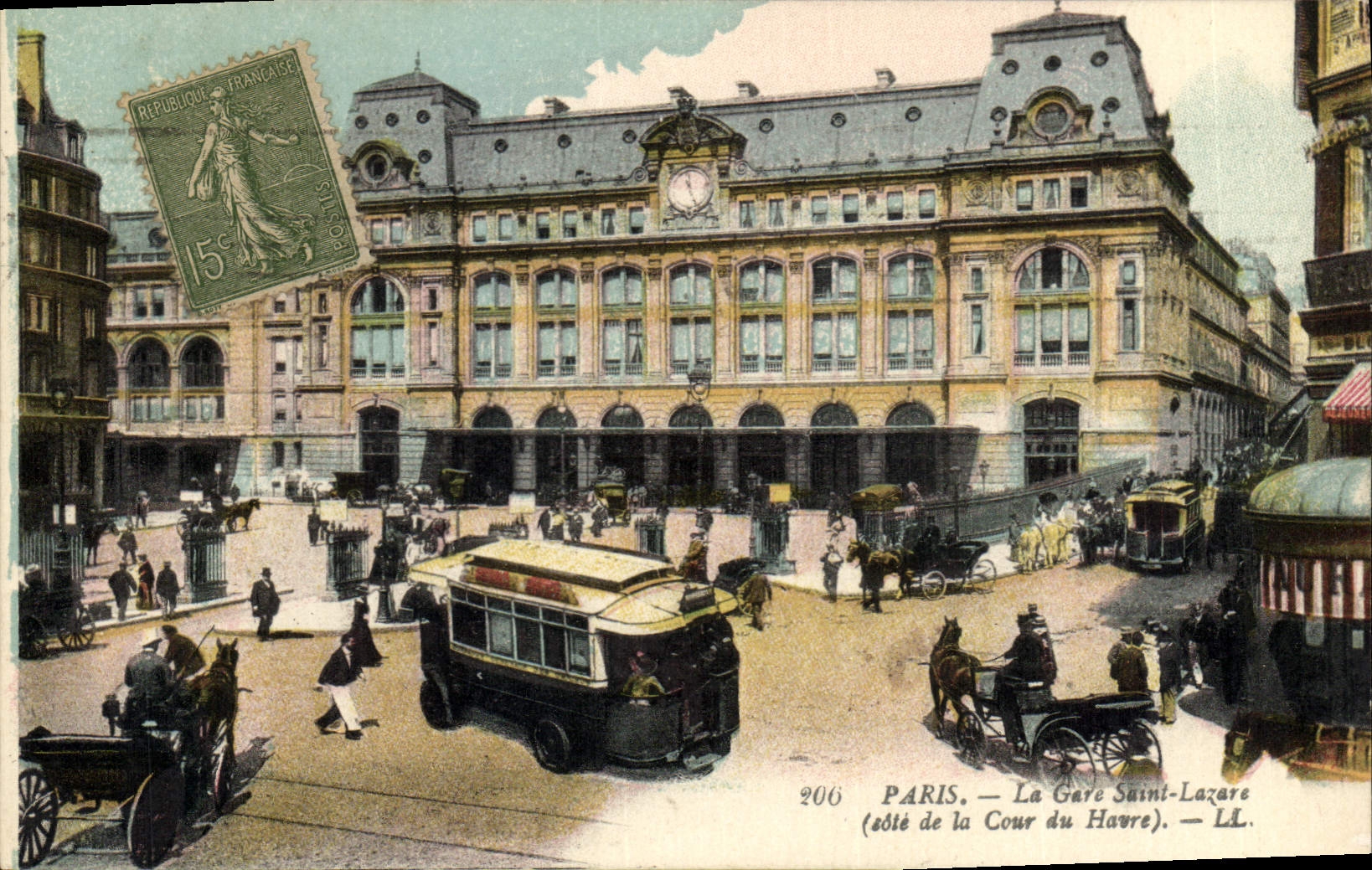 CPA Paris La Gare Saint Lazare cote de la Cour du Havre