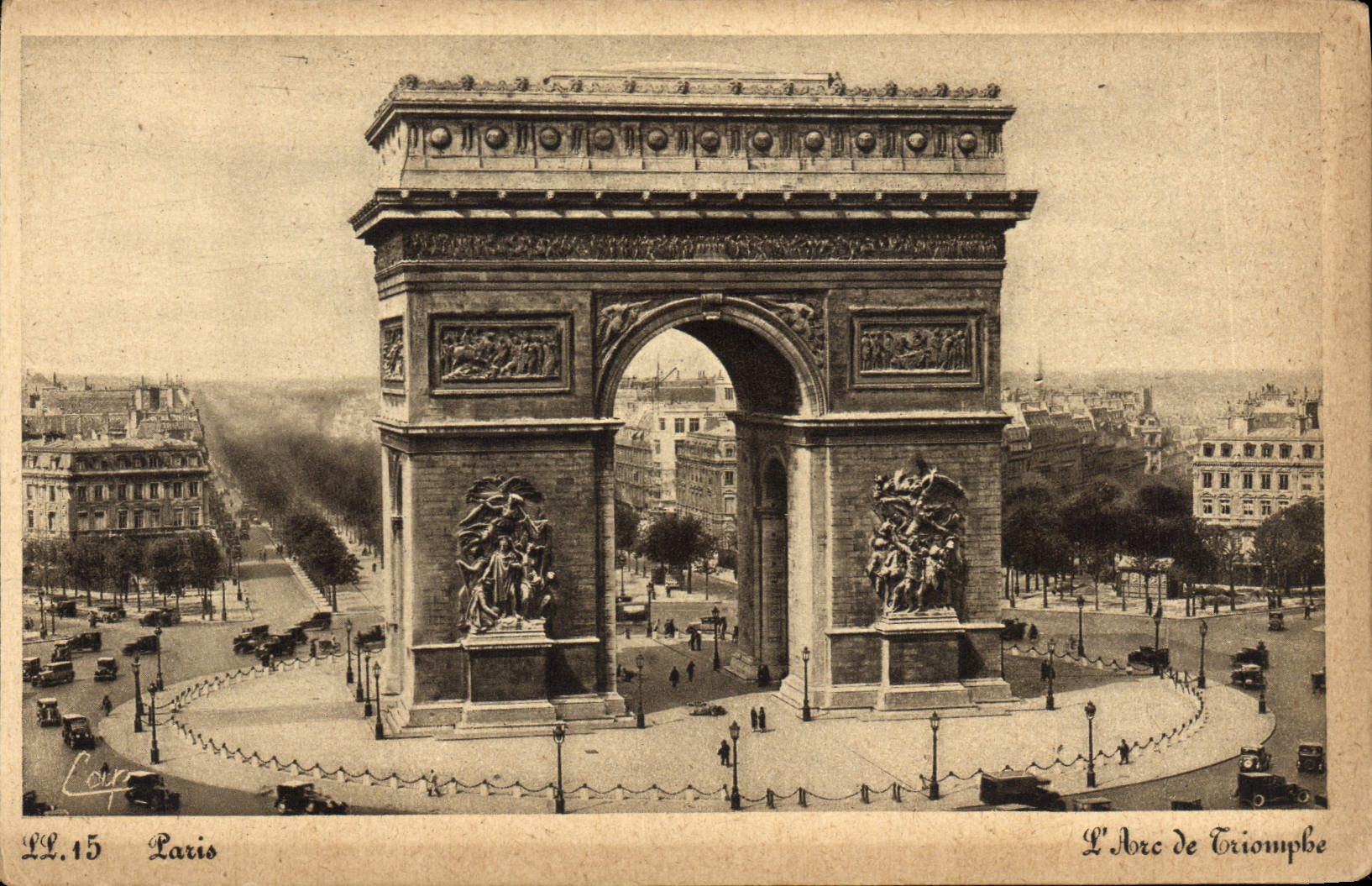 CPA Paris L'Arc de Triomphe 
