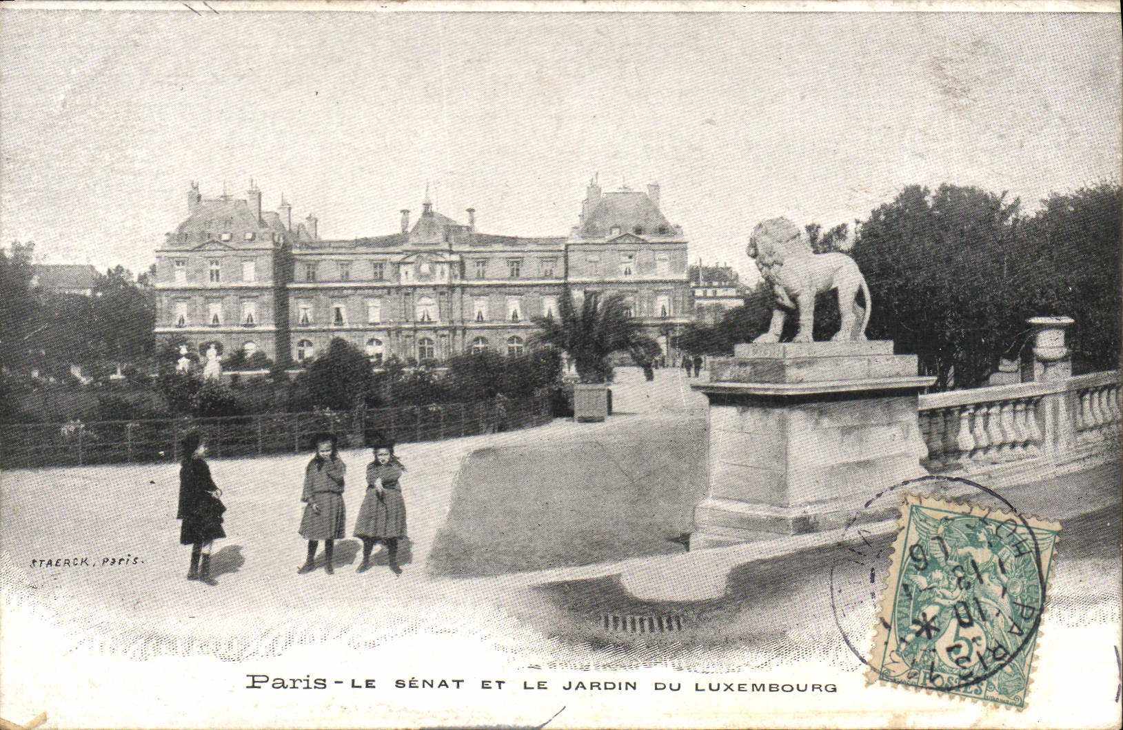 CPA Paris Le Senat et le Jardin du Luxembourg 
