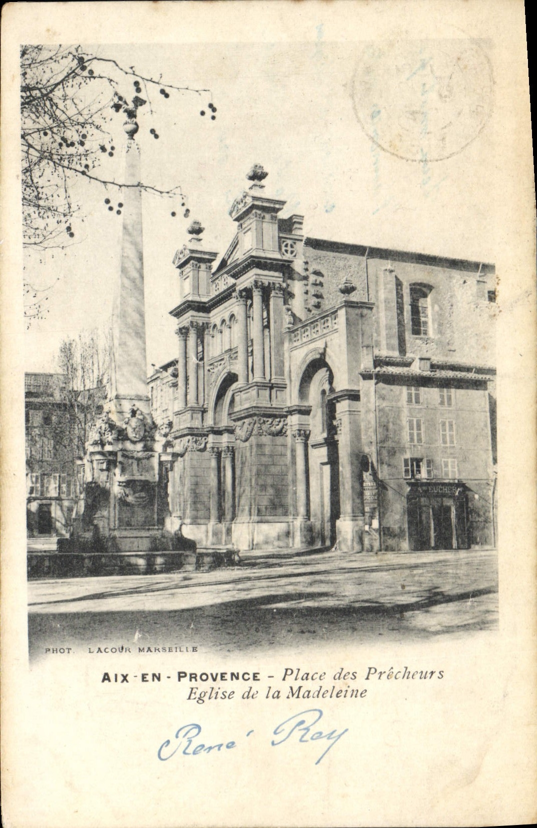 CPA Aix en Provence Place des Precheurs Eglise de la Madeleine 