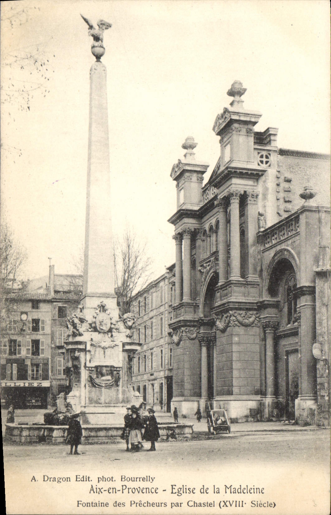 CPA Aix en Provence Eglise de la Madeleine Fontaine des Precheurs par Chastel 