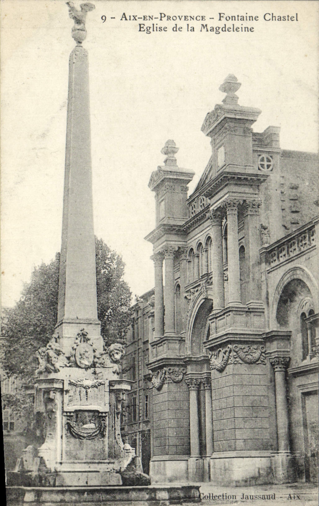 CPA Aix en Provence Fontaine Chastel Eglise de la Magdeleine 