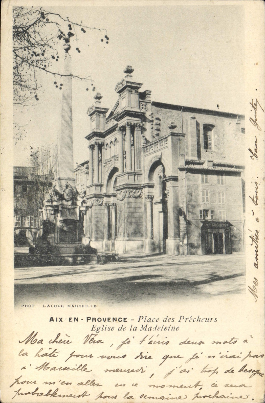 CPA Aix en Provence Place des Precheurs Eglise de la Madeleine 