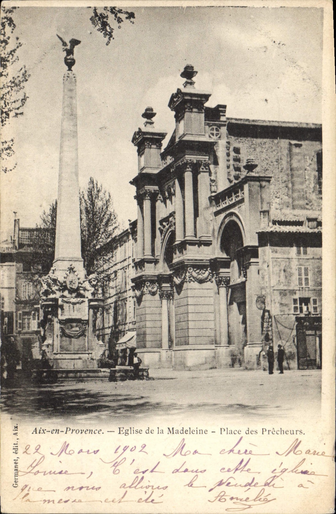 CPA Aix en Provence Eglise de la Madeleine Place des Precheurs 