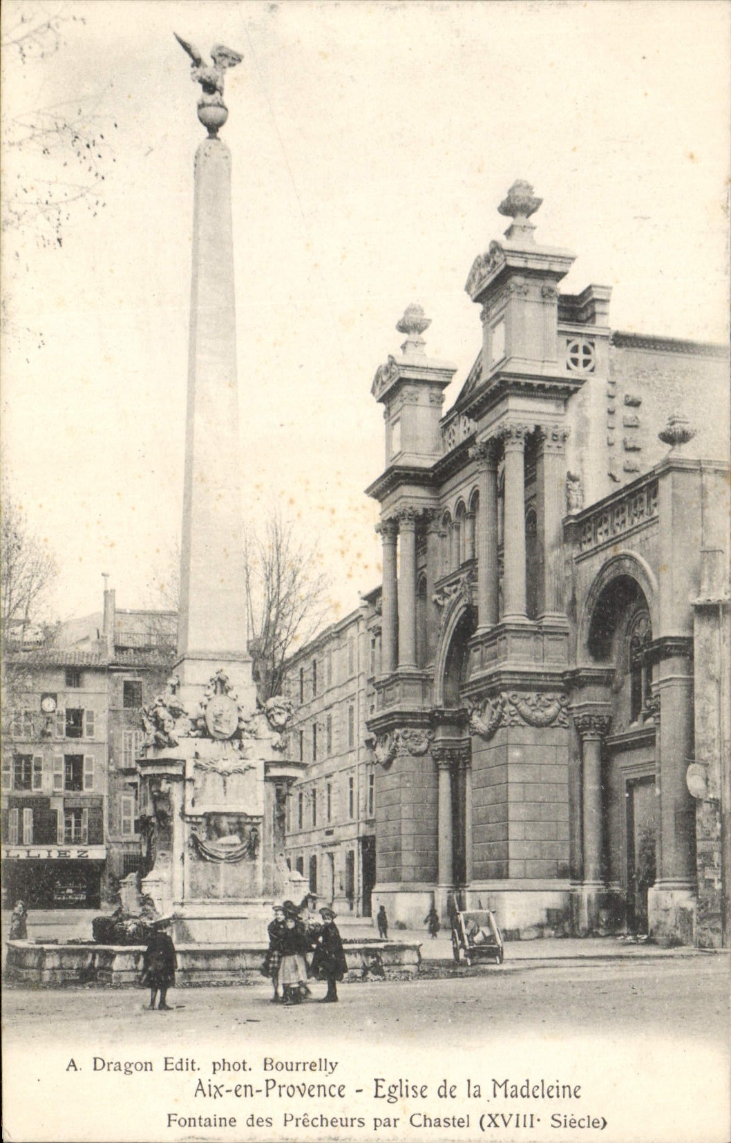 CPA Aix en Provence Eglise de la Madeleine Fontaine des Precheurs par Chastel 