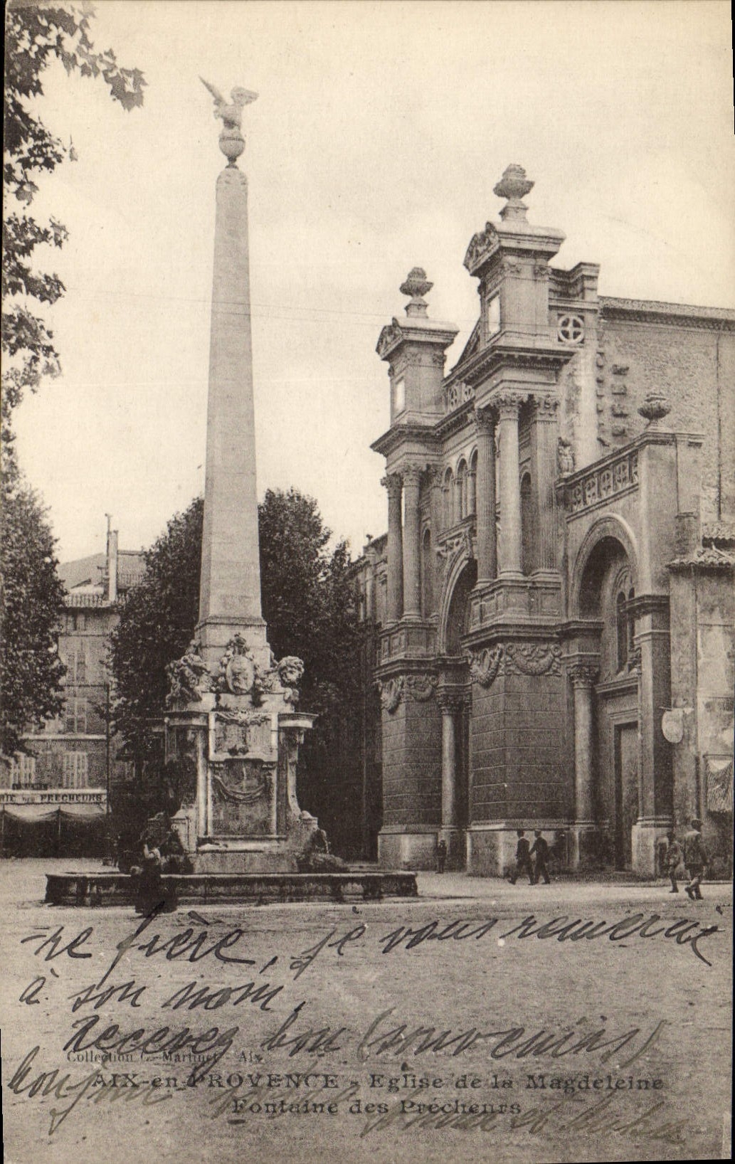 CPA Aix en Provence Eglise de la Magdeleine Fontaine des Precheurs 