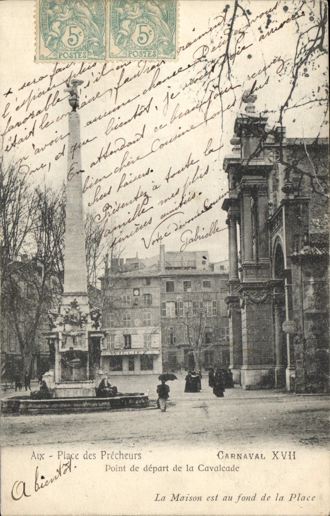 CPA Aix Place des Precheurs Carnaval XVII Point de depart de la Cavalcade 