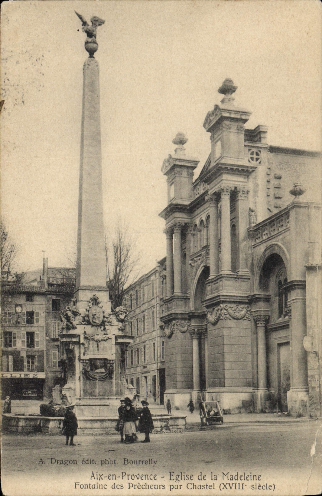 CPA Aix en Provence Eglise de la Madeleine Fontaine des Precheurs par Chastel 