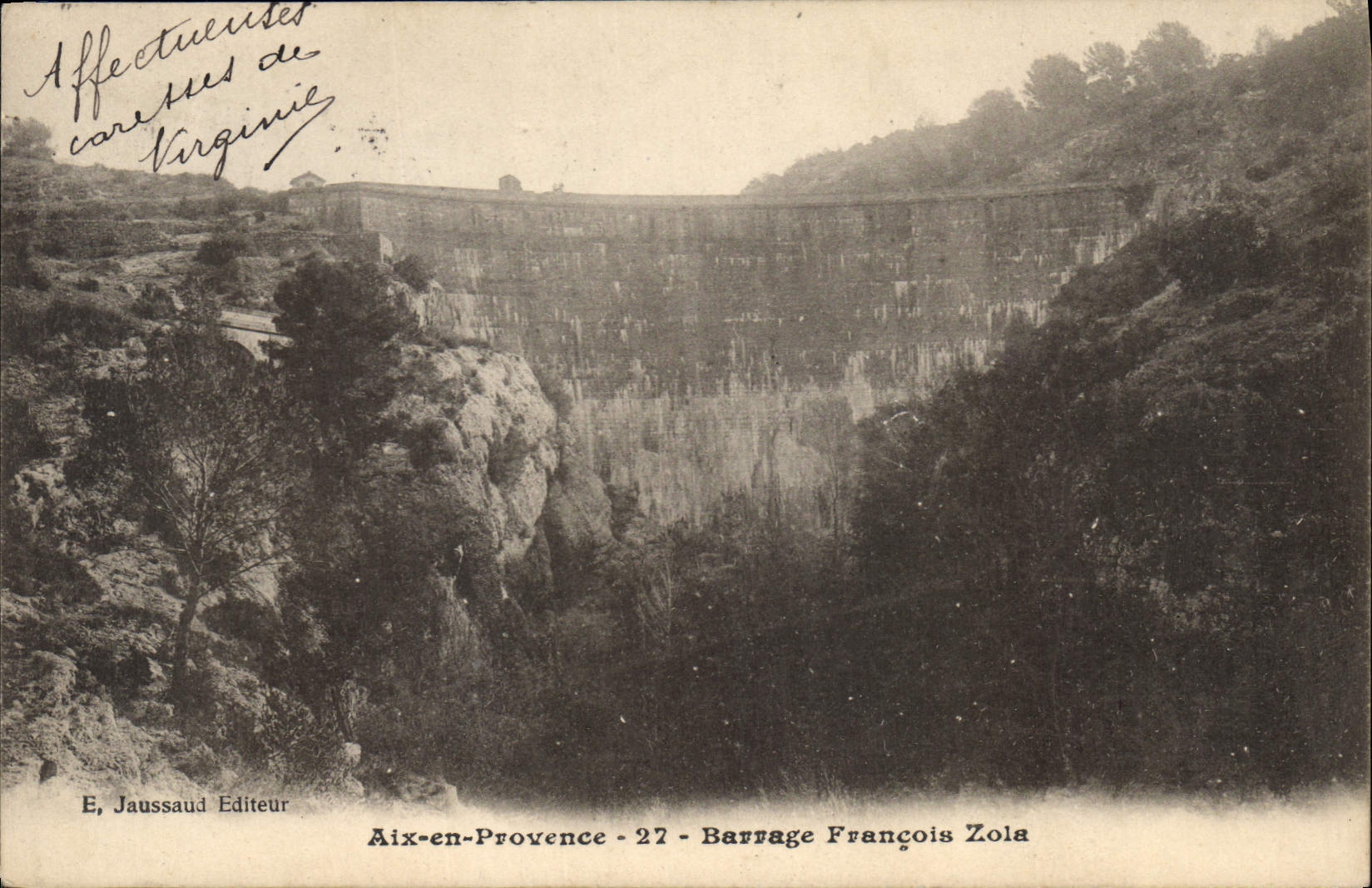 CPA Aix en Provence Barrage Francois Zola et Ste Victoire