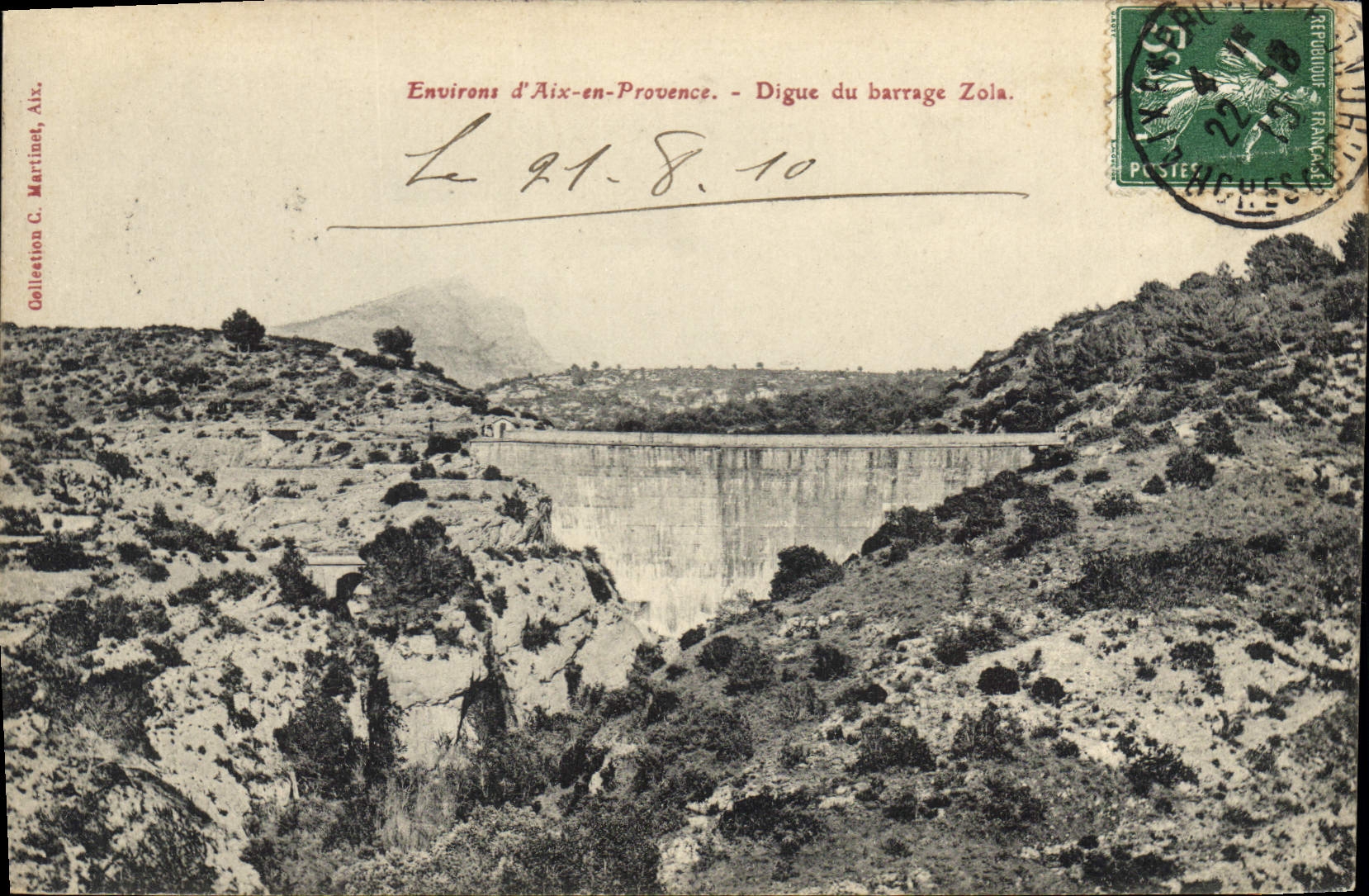 CPA Environs d'Aix en Provence Digue du barrage Zola 