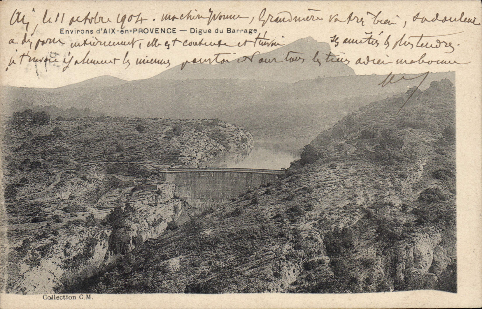 CPA Environs d'Aix en Provence Digue du Barrage 