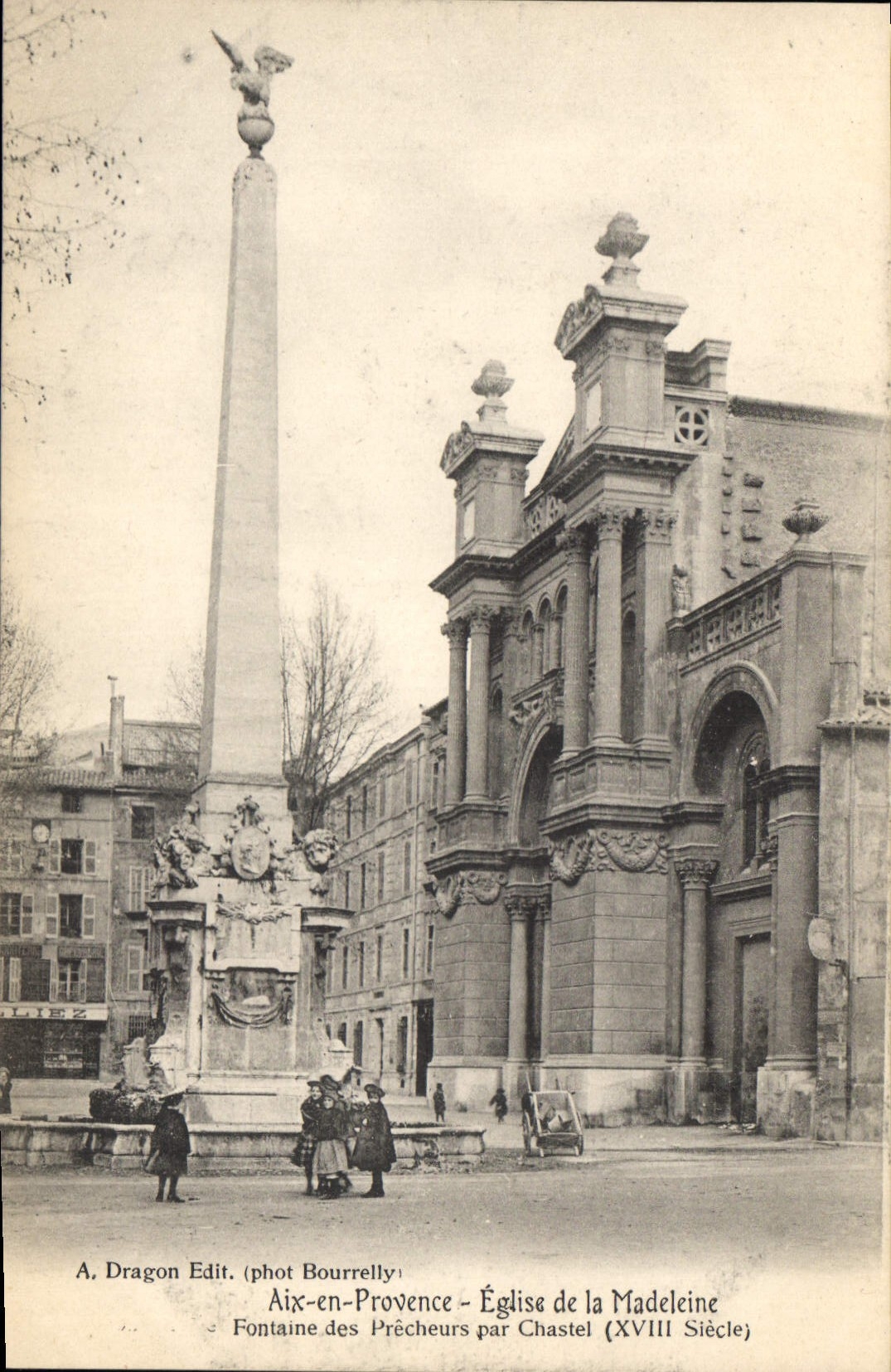 CPA Aix en Provence Eglise de la Madeleine Fontaine des Precheurs par Chastel 