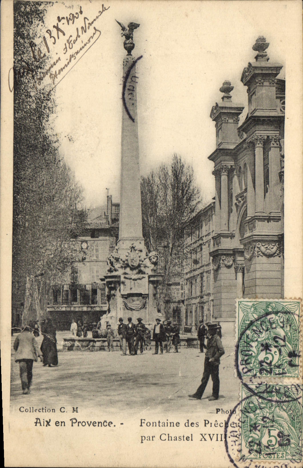CPA Aix en Provence Fontaine de Precheurs par Chastel 