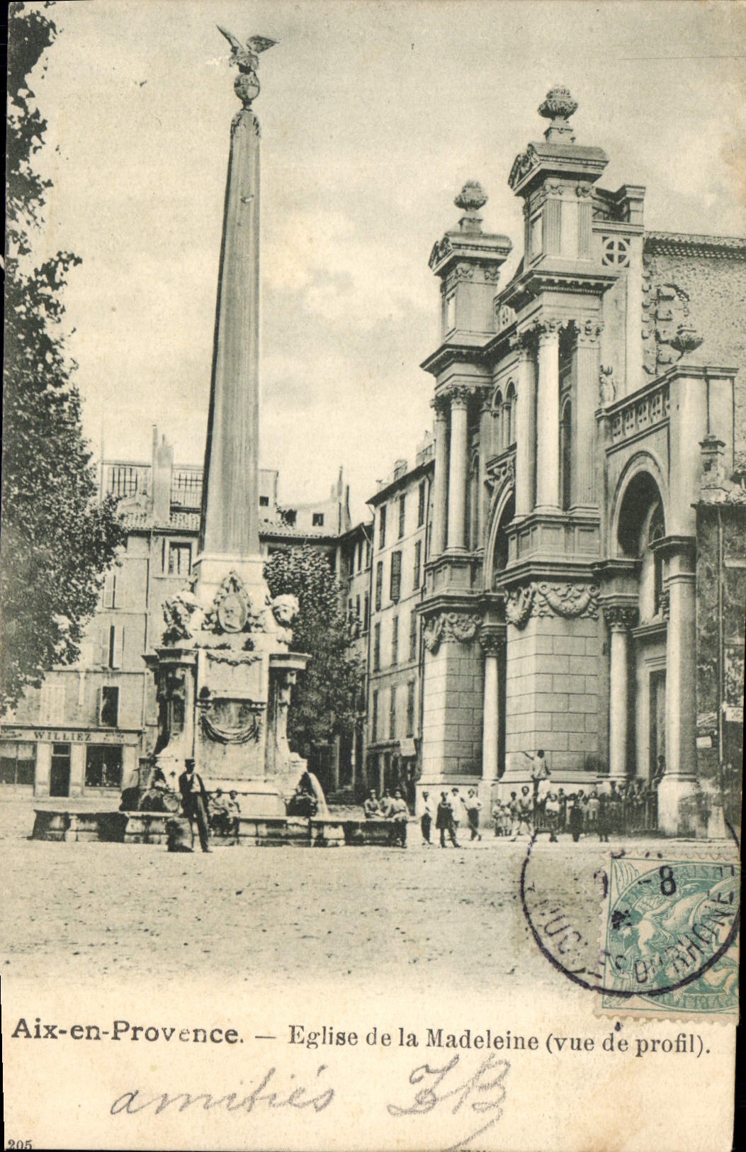 CPA Aix en Provence Eglise de la Madeleine vue de profil 