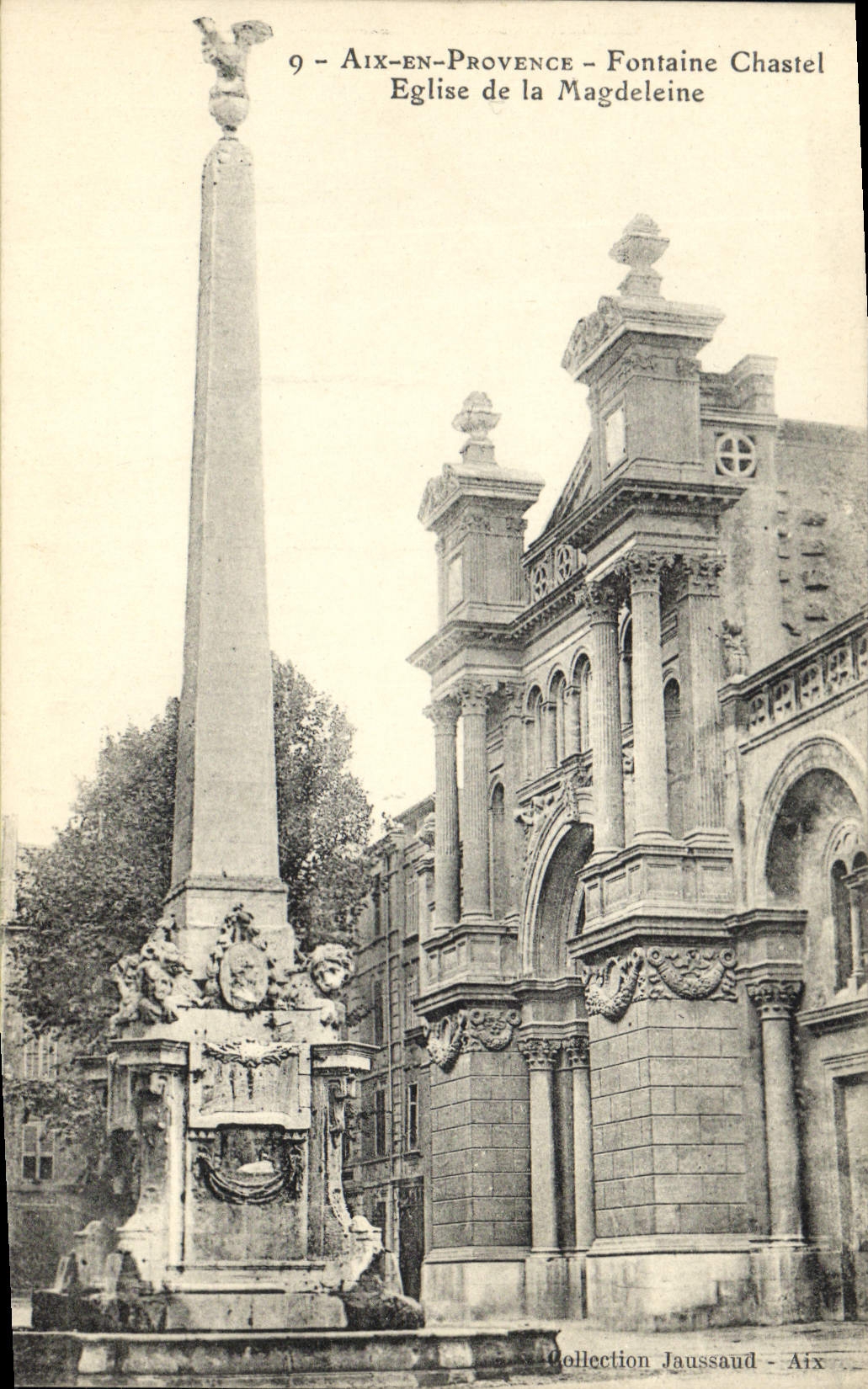 CPA Aix en Provence Fontaine Chastel Eglise de la Magdeleine 