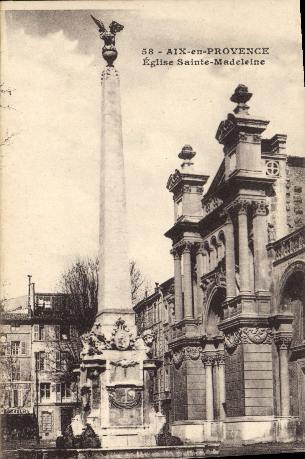 CPA Aix en Provence Eglise Sainte Madeleine 