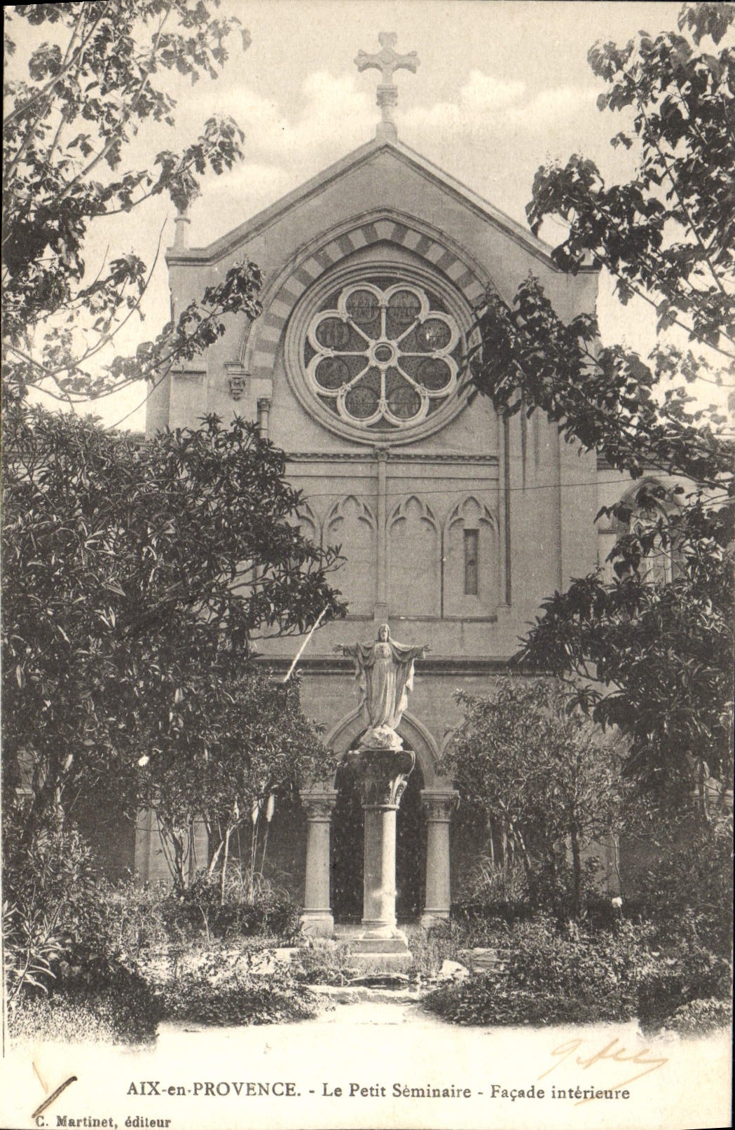 CPA Aix en Provence Le Petit Seminaire Facade interieure 