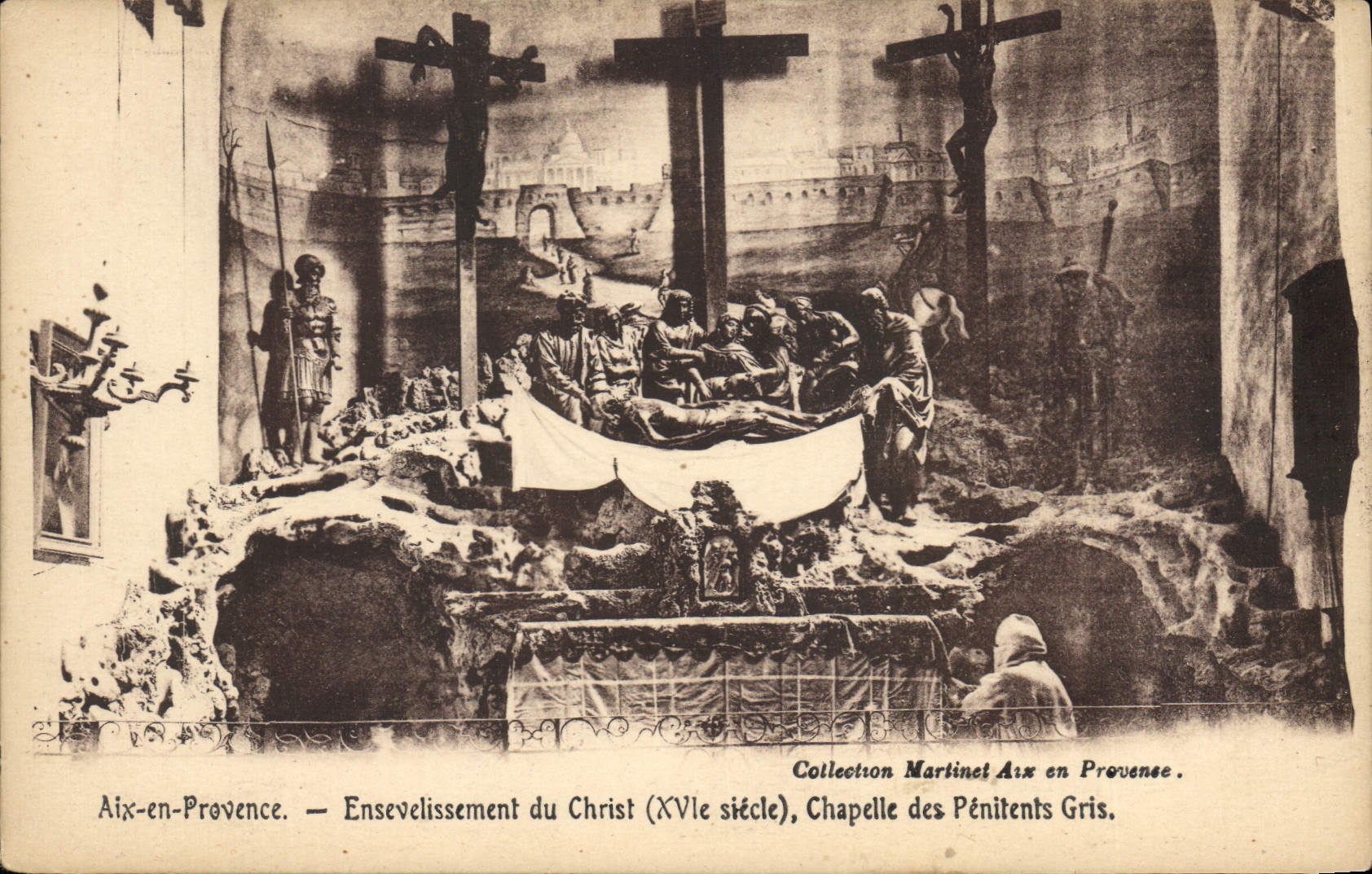 CPA Aix en Provence Ensevelissement du Christ XVI siecle Chapelle des Penitents Gris 