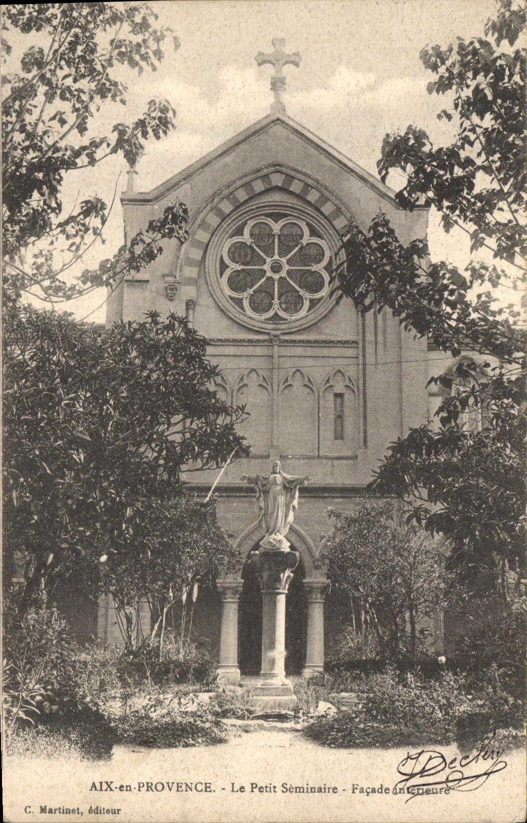 CPA Aix en Provence Le Petit Seminaire Facade interieure 