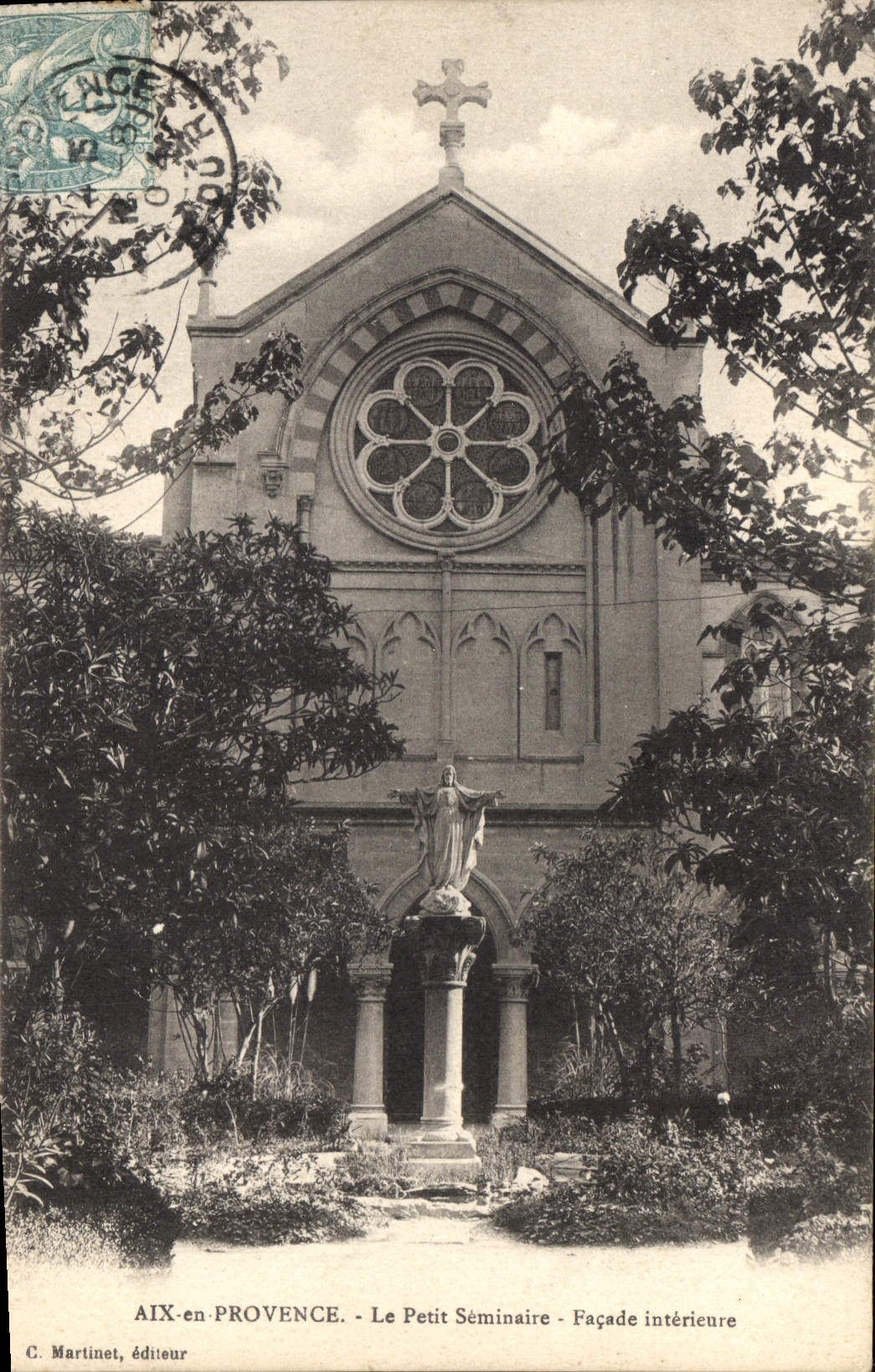 CPA Aix en Provence Le Petit Seminaire Facade interieure 
