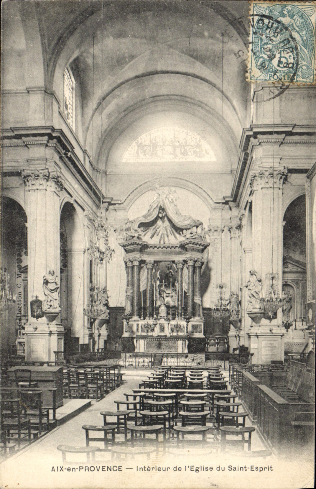 CPA Aix en Provence Interieur de l'Eglise du Saint Esprit 