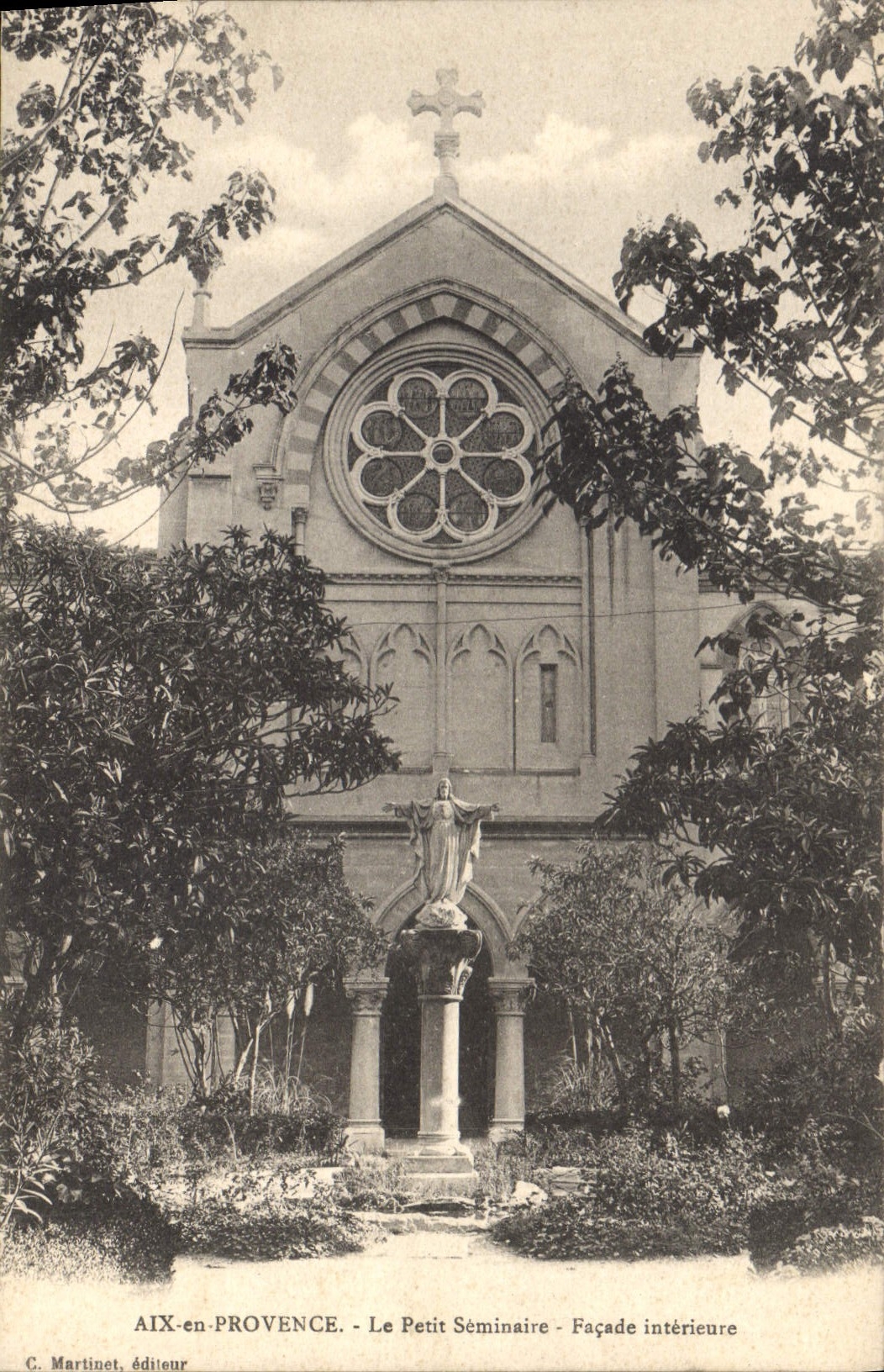 CPA Aix en Provence Le Petit Seminaire Facade interieure 